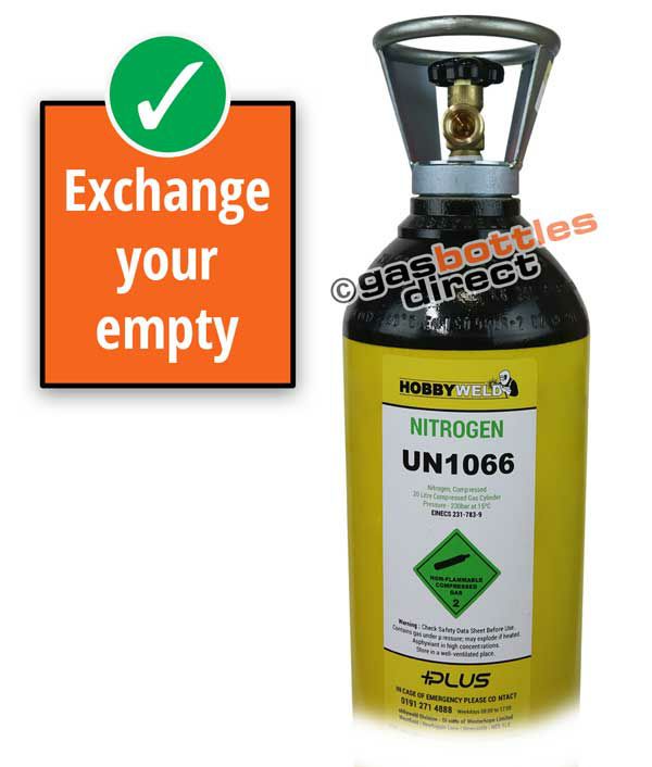 Hobbyweld Nitrogen Plus Gas Cylinder Refill